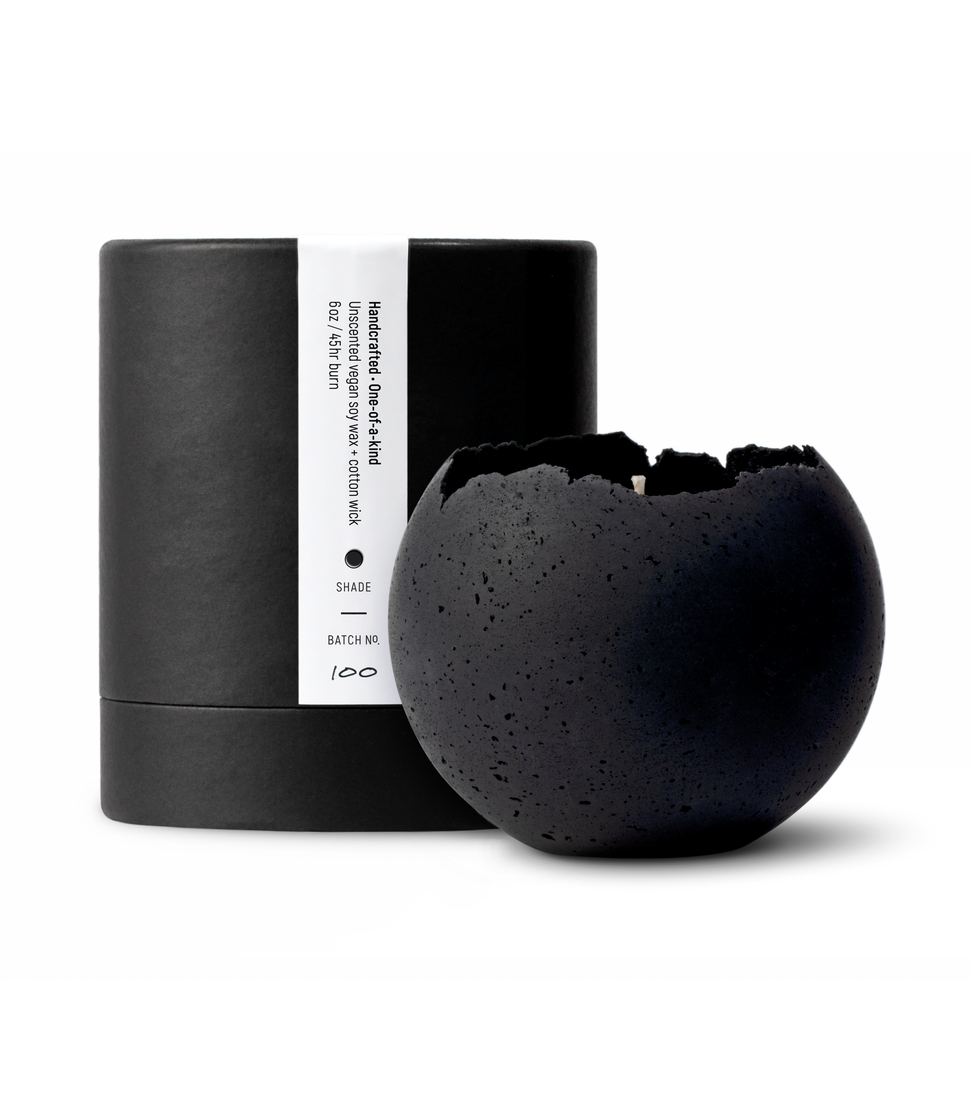 M - Orbis Concrete Candle - Black M - Orbis Concrete Candle - Black