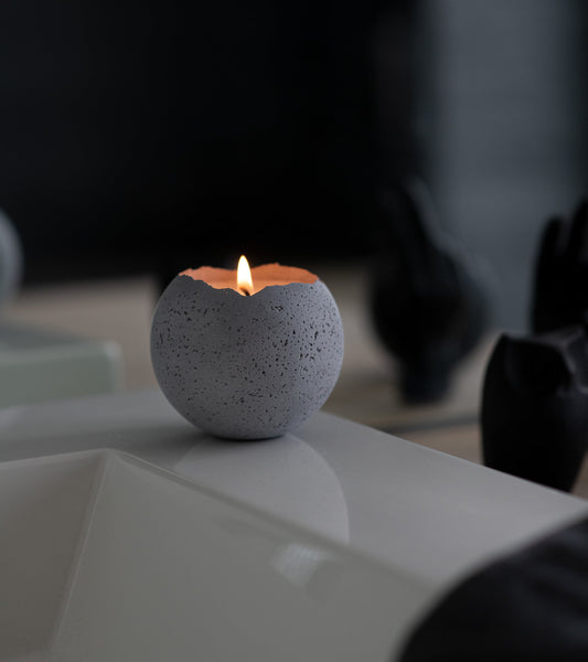 M - Orbis Concrete Candle - Natural