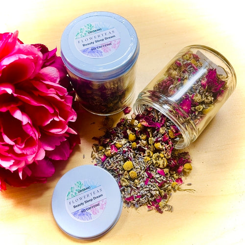 Beauty Sleep Dream Organic Tea in Glass Jar Beauty Sleep Dream Organic Tea in Glass Jar