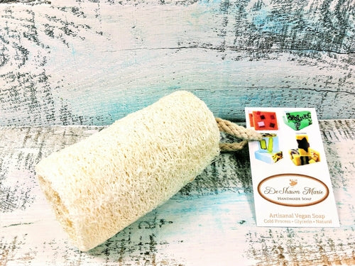 Organic Natural 4" Loofah, loofa, luffa, vegan loofah, natural sponge
