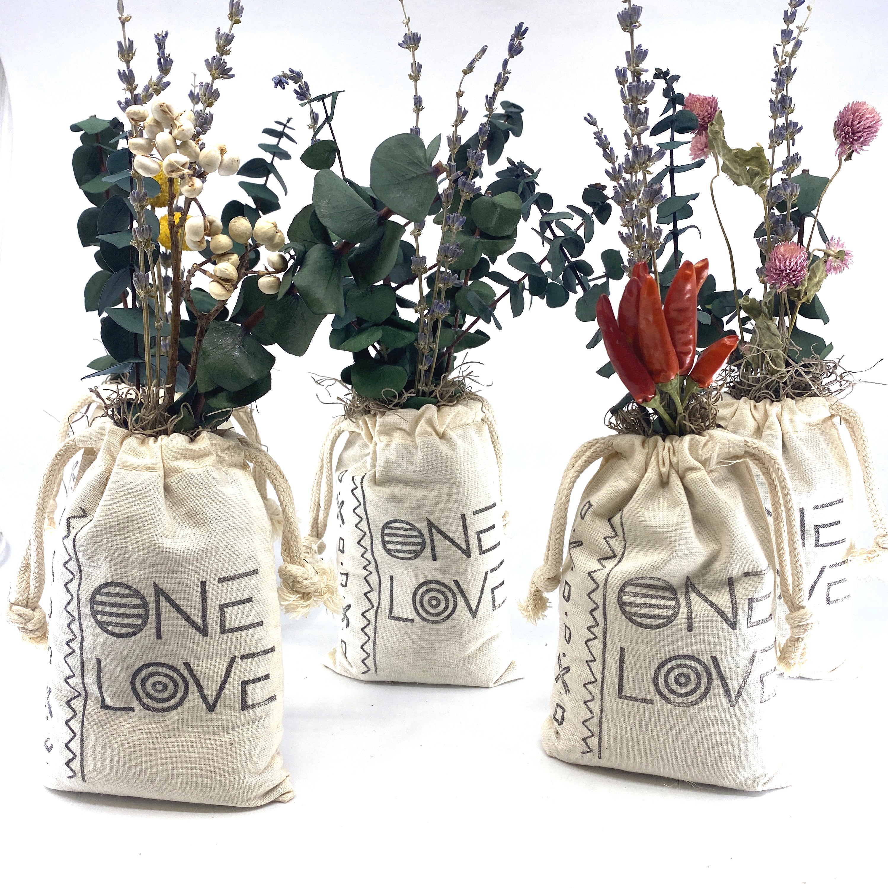Sack of Flowers, One Love, Organic, Dried Flower Bouquet Sack of Flowers, One Love, Organic, Dried Flower Bouquet