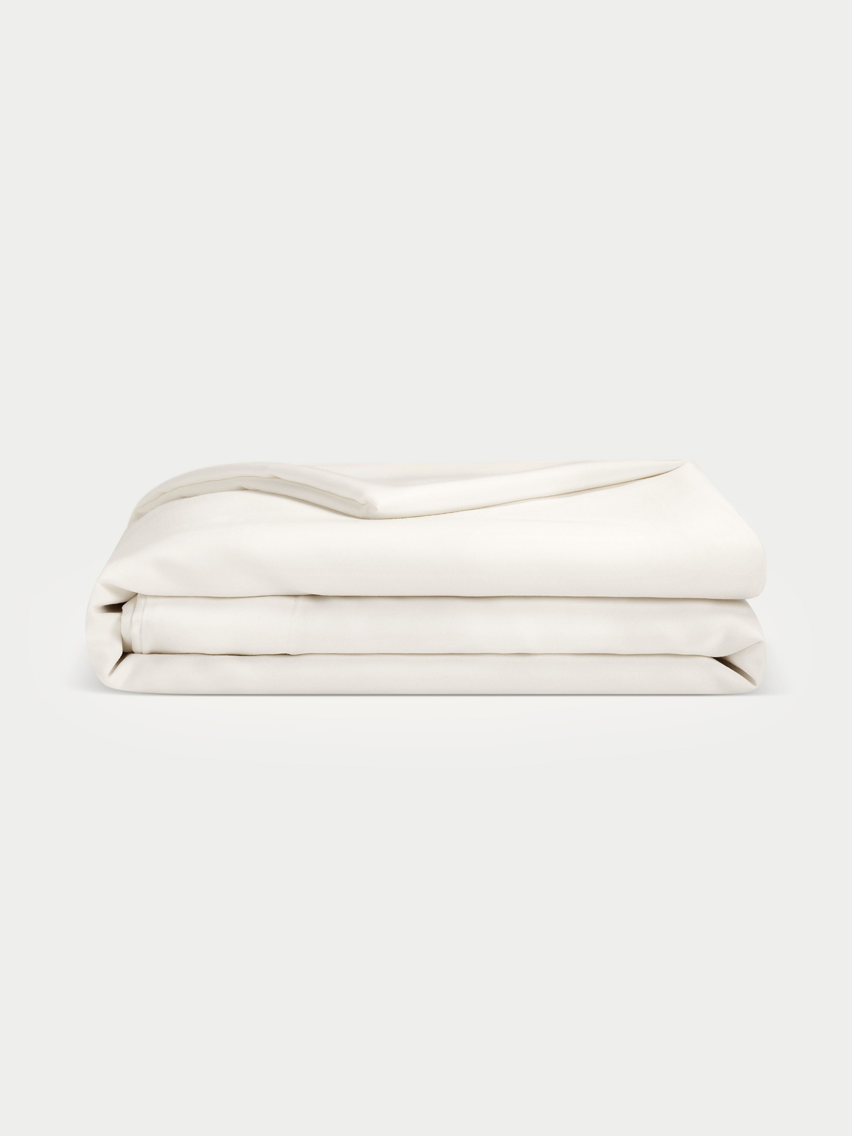 Creme duvet cover folded with white background |Color:Creme