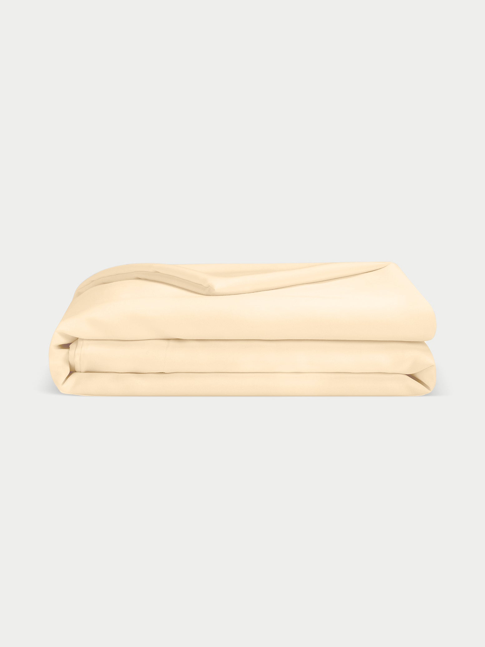 Lemonade Bamboo Duvet Cover neatly folded. Photo taken with white background. |Color: Lemonade