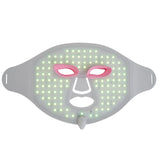 LED face mask with a white background