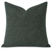 Textured dark green pillow on a white background